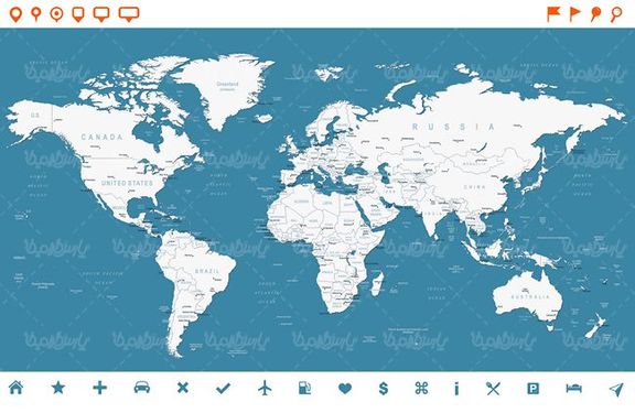 وکتور نقشه جهان وکتور نقشه دنیا وکتور نقشه کره زمین4