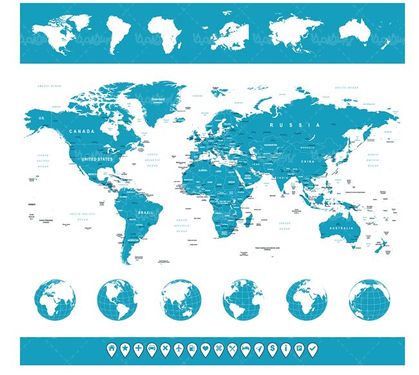 وکتور نقشه جهان وکتور نقشه دنیا وکتور نقشه کره زمین10