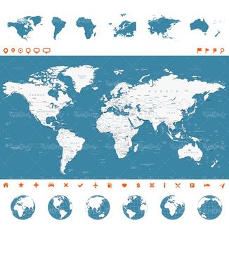 وکتور نقشه جهان وکتور نقشه دنیا وکتور نقشه کره زمین11