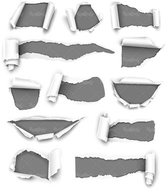 وکتور کاغذ پاره شده وکتور مقوای سوراخ شده