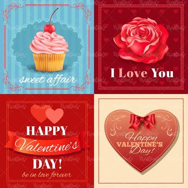وکتور طرح ولنتاین وکتور کیک خامه ای وکتور قلب وکتور عشق