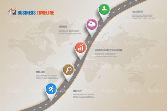 وکتور اینفوگرافی رنگی وکتور جاده وکتور علات جی پی اس2