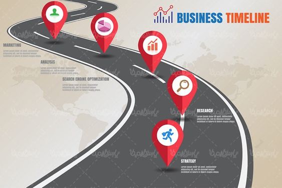 وکتور اینفوگرافی رنگی وکتور جاده وکتور علات جی پی اس8