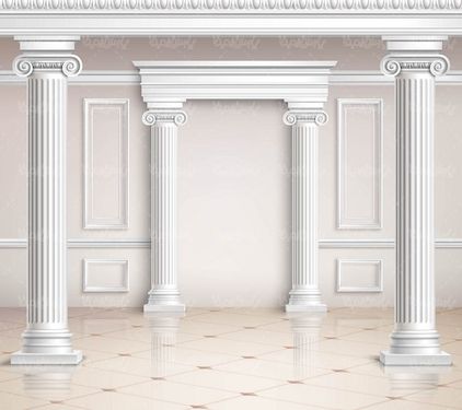 وکتور دکوراسیون داخلی وکتور گچ بری ستون وکتور سرامیک