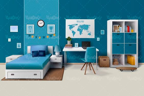 وکتور طراحی داخلی وکتور دکوراسیون داخلی وکتور اتاق خواب1