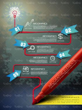 وکتور اینفوگرافی رنگی وکتور ماژیک  وکتور اینفوگرافی سه بعدی11