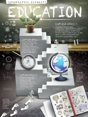 وکتور اینفوگرافی رنگی وکتور کره جغرافیا  وکتور اینفوگرافی سه بعدی18