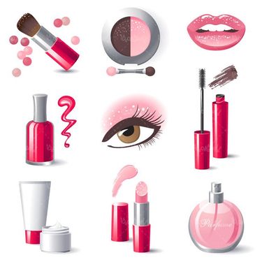 وکتور لوازم آرایش وکتور رژلب وکتور ریمل وکتور فر م