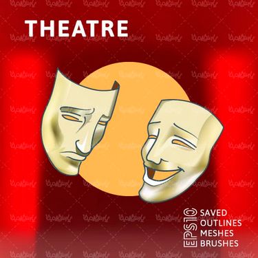 وکتور ماسک وکتور نقاب وکتور تئاتر