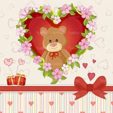وکتور کادر قلبی وکتور قاب قلبی وکتور روبان وکتور عروسک خرسی
