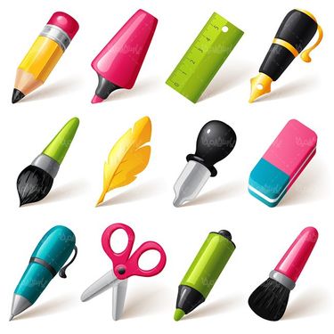 وکتور لوازم التحریر وکتور نوشت افزار وکتور  روان نویس