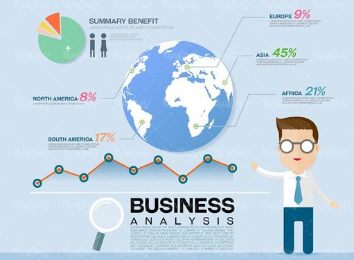 وکتور اینفوگرافی تجارت وکتور اینفوگرافی کسب و کار وکتور کره زمین