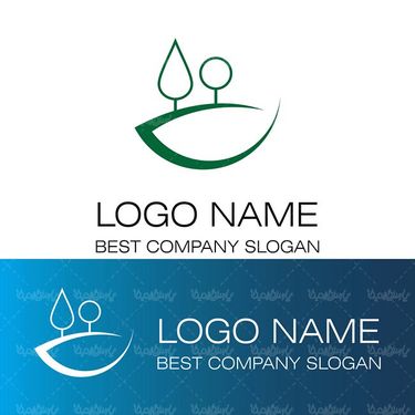 وکتور لوگو پارک تفریحی وکتور لوگو درختان تزئینی