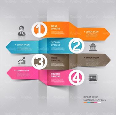 وکتور اینفوگرافی گرافیکی وکتور اینفوگرافی رنگی وکتور برچسب11