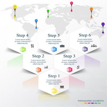وکتور اینفوگرافی گرافیکی وکتور اینفوگرافی رنگی وکتور برچسب12