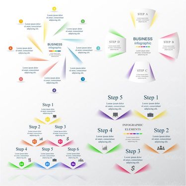 وکتور اینفوگرافی گرافیکی وکتور اینفوگرافی رنگی وکتور برچسب13