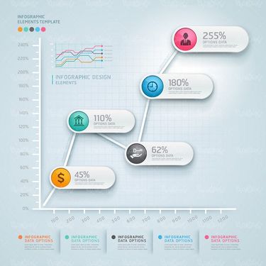 وکتور اینفوگرافی گرافیکی وکتور اینفوگرافی رنگی وکتور برچسب18