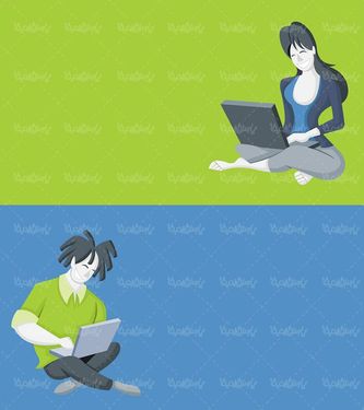 وکتور چت وکتورگفت و گوی اینترنتی وکتور لپ تاپ1