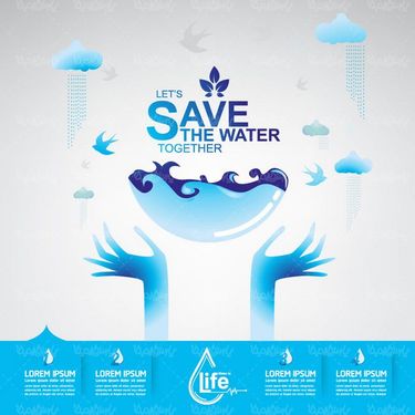 وکتور قطره آب وکتور صرفه جویی در مصرف آب وکتور کم آبی6