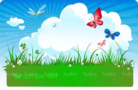 وکتور بهار وکتور ابر وکتور پروانه وکتور چمنزار وکتور گل بهاری