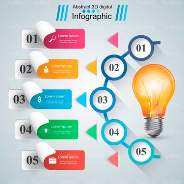 وکتور اینفوگرافی سه بعدی وکتور اینفوگرافی گرافیکی 79