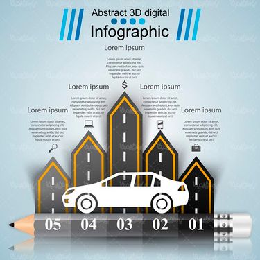 وکتور اینفوگرافی سه بعدی وکتور اینفوگرافی گرافیکی 81