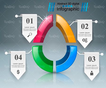 وکتور اینفوگرافی سه بعدی وکتور اینفوگرافی گرافیکی 83