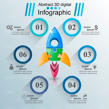 وکتور اینفوگرافی سه بعدی وکتور اینفوگرافی گرافیکی 84