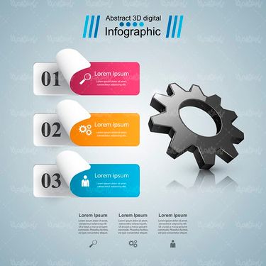 وکتور اینفوگرافی سه بعدی وکتور اینفوگرافی گرافیکی 85