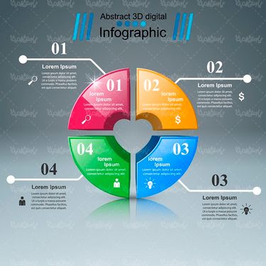 وکتور اینفوگرافی سه بعدی وکتور اینفوگرافی گرافیکی 86