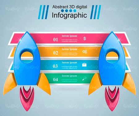وکتور اینفوگرافی سه بعدی وکتور اینفوگرافی گرافیکی 33