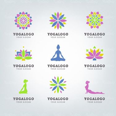 وکتور لوگو یوگا وکتور لوگو باشگاه تناسب اندام بانوان