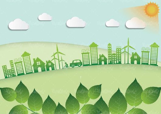 وکتور اینفوگرافی محیط زیست وکتور توربین بادی وکتور انرژی  پاک2