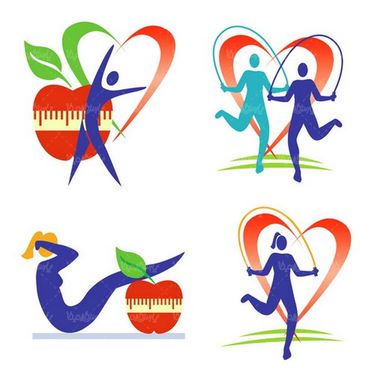 وکتور بدنسازی وکتور فیتنس وکتور طناب زدن وکتور قلب