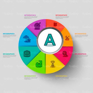 وکتور ایفوگرافی گرافیکی وکتور اینفوگرافی رنگی1