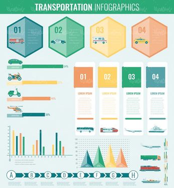 وکتور اینفوگرافی گرافیکی وکتور نمودار های سه بعدی2
