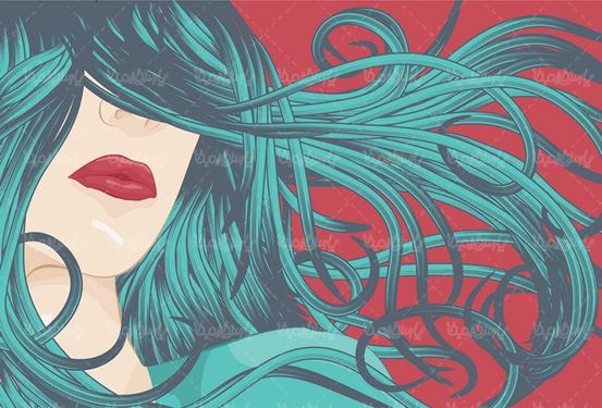 وکتور سالن آرایش وکتور سالن زیبایی وکتور چهره دختر