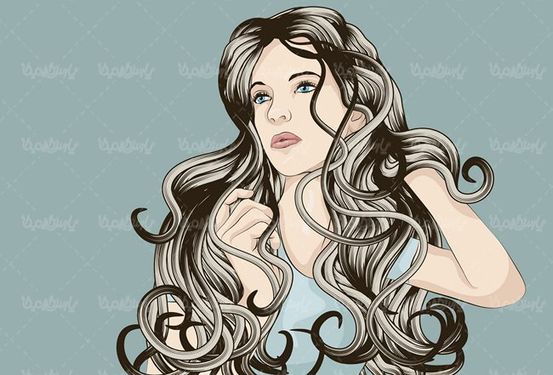 وکتور سالن آرایش وکتور سالن زیبایی وکتور چهره دختر1