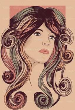 وکتور سالن آرایش وکتور سالن زیبایی وکتور چهره دختر4