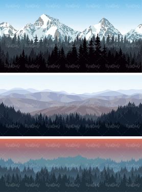 وکتور درخت وکتور طبیعت وکتور منظره وکتور جنگل وکتور کوهستان