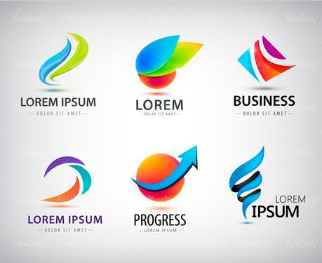 وکتور لوگو روبان وکتور لوگو  کسب کار وکتور لوگو پیشرفت وکتور لوگو دایره ای