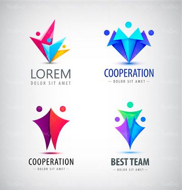 وکتور لوگو رنگی وکتور لوگو سه بعدی وکتور لوگو گرافیکی وکتور26