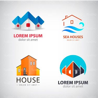 وکتور لوگو خانه وکتور لوگو ساختمان وکتور لوگو مشاور املاک