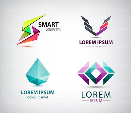 وکتور لوگو رنگی وکتور لوگو سه بعدی وکتور لوگو گرافیکی 27