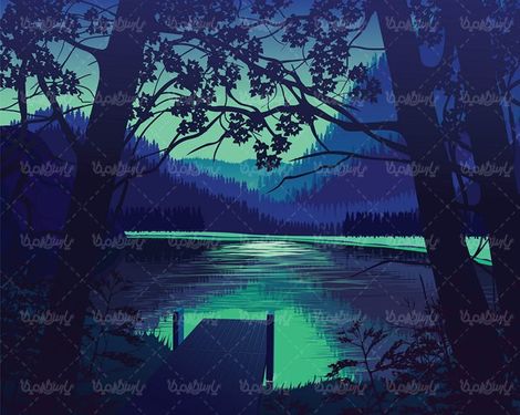 وکتور منظره وکتور چشم انداز وکتور طبیعت وکتور درخت وکتور جنگل 23