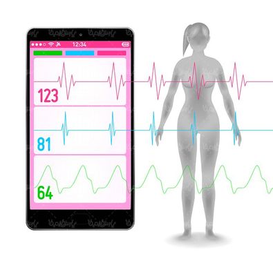 وکتور موبایل وکتور گوشی هوشمند وکتور نوار قلب