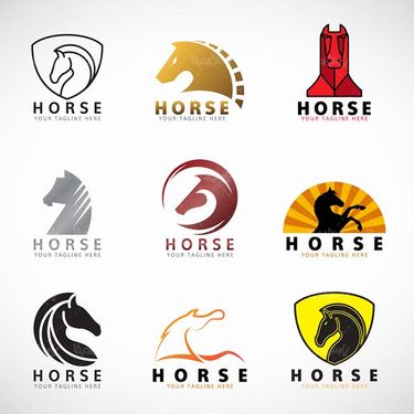 وکتور لوگو اسب وکتور باشگاه سوارکاری