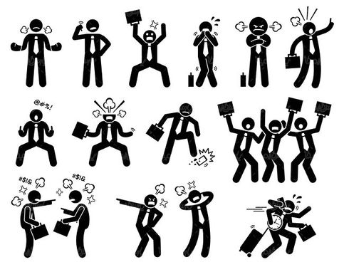 وکتور مشاجره کردن وکتور عصبانیت وکتور خشونت