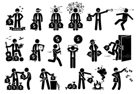 وکتور کسب درآمد وکتور کیسه پول وکتور ارزش زمان