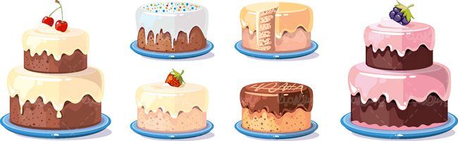 وکتور قنادی وکتور کیک خامه ای